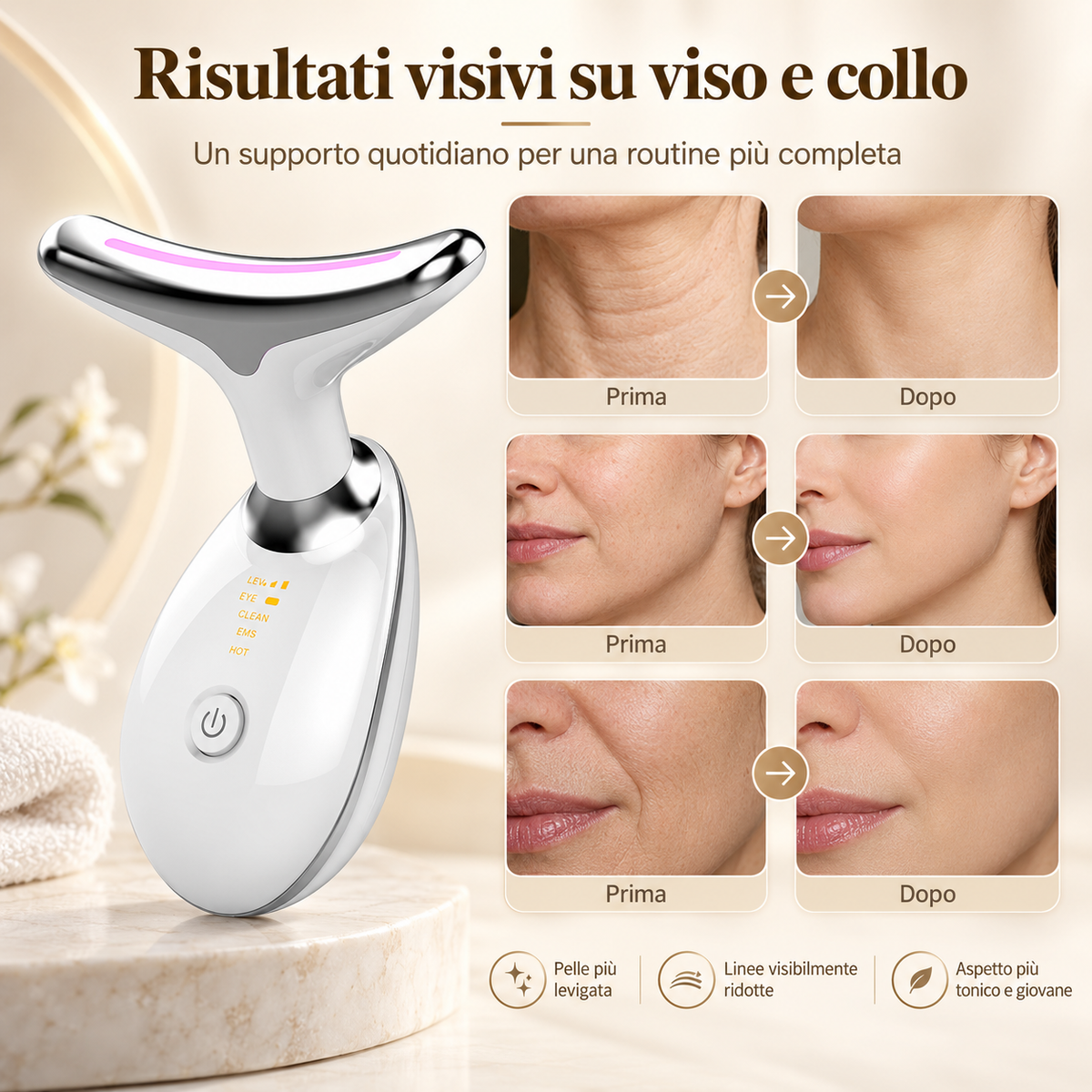 SKIN LIFTÉA massaggiatore tecnologia EMS effetto lifting