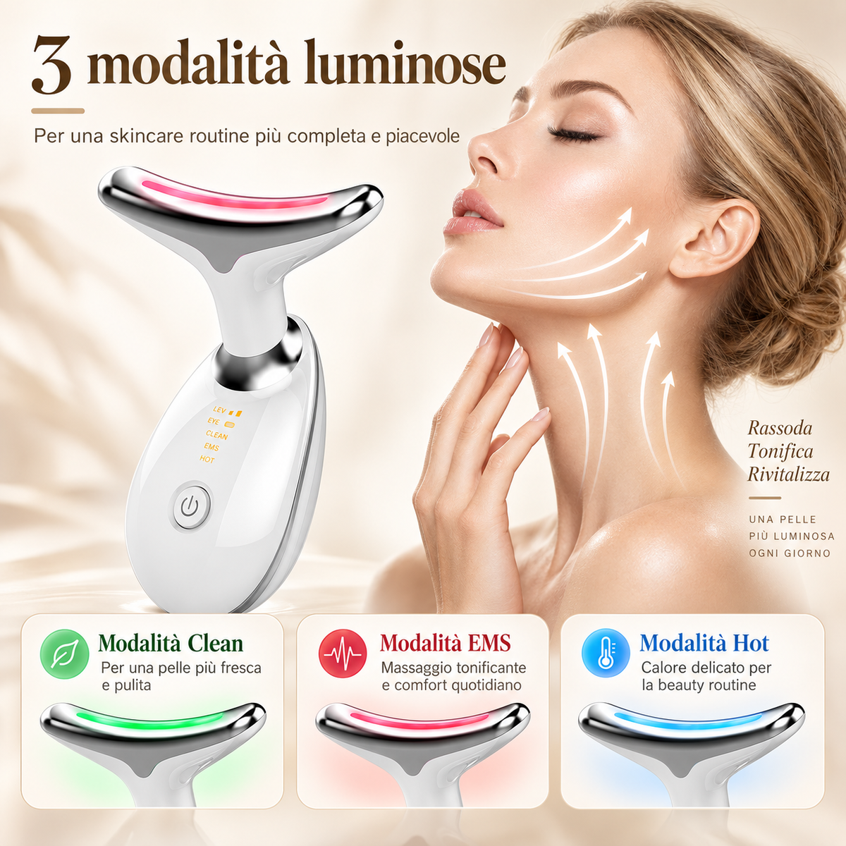 SKIN LIFTÉA massaggiatore tecnologia EMS effetto lifting