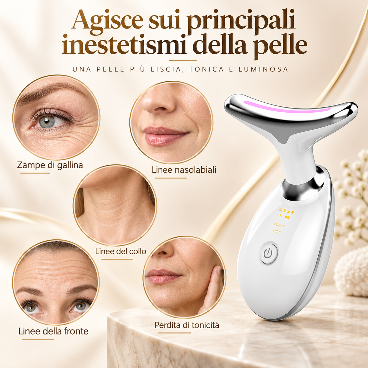 SKIN LIFTÉA massaggiatore tecnologia EMS effetto lifting