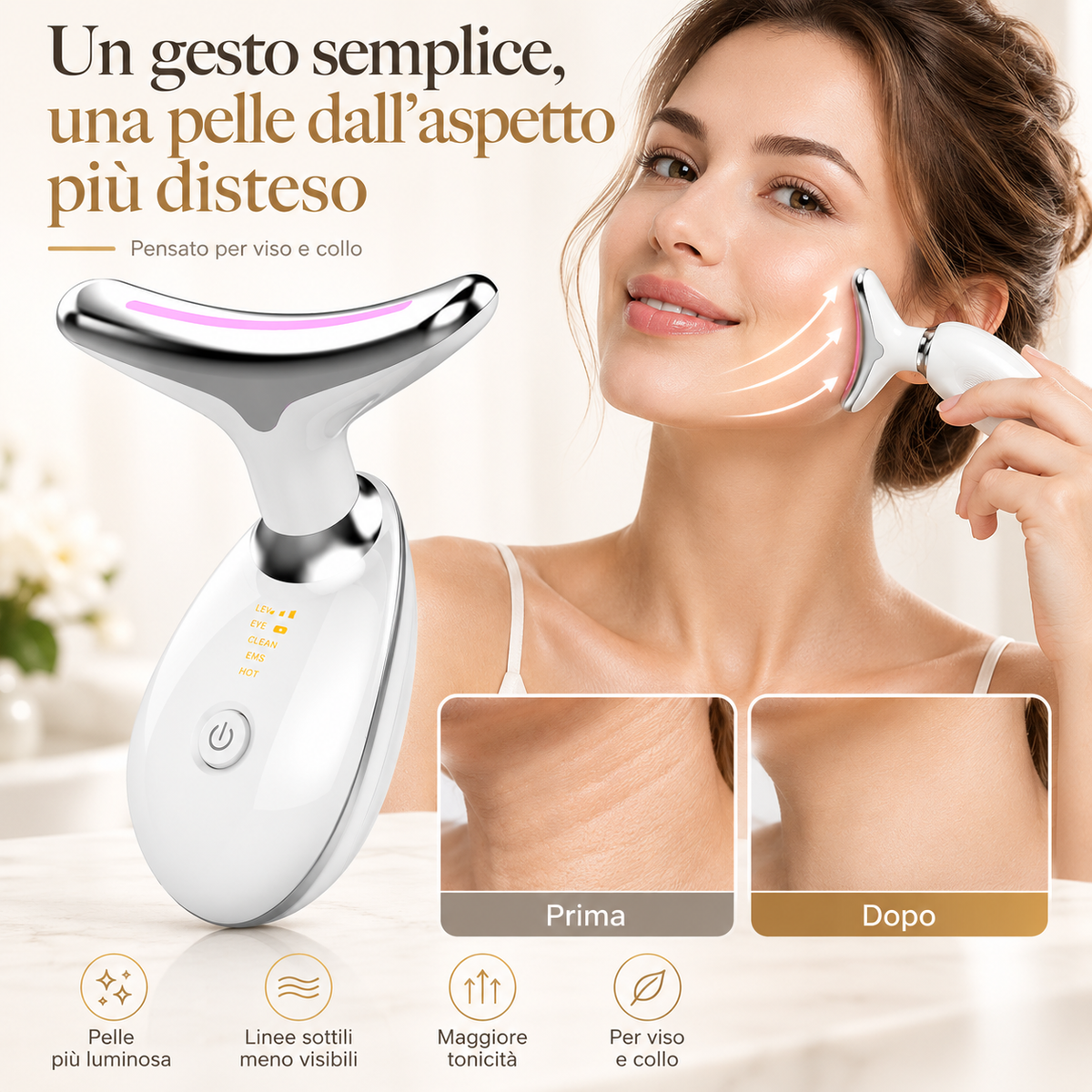 SKIN LIFTÉA massaggiatore tecnologia EMS effetto lifting
